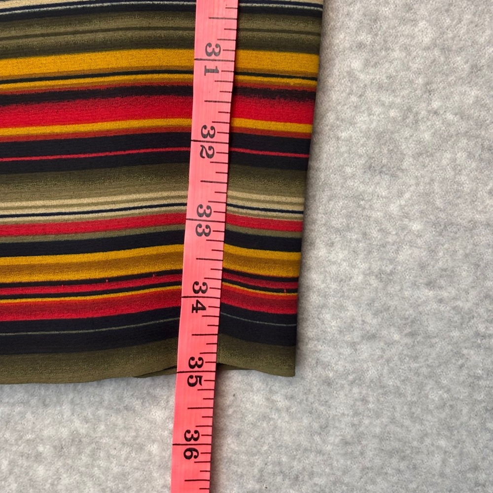 Vintage 90s y2k Striped Multicolor Wrap Maxi Skirt Women's Sz 12 Red Green Indie - Picture 8 of 8